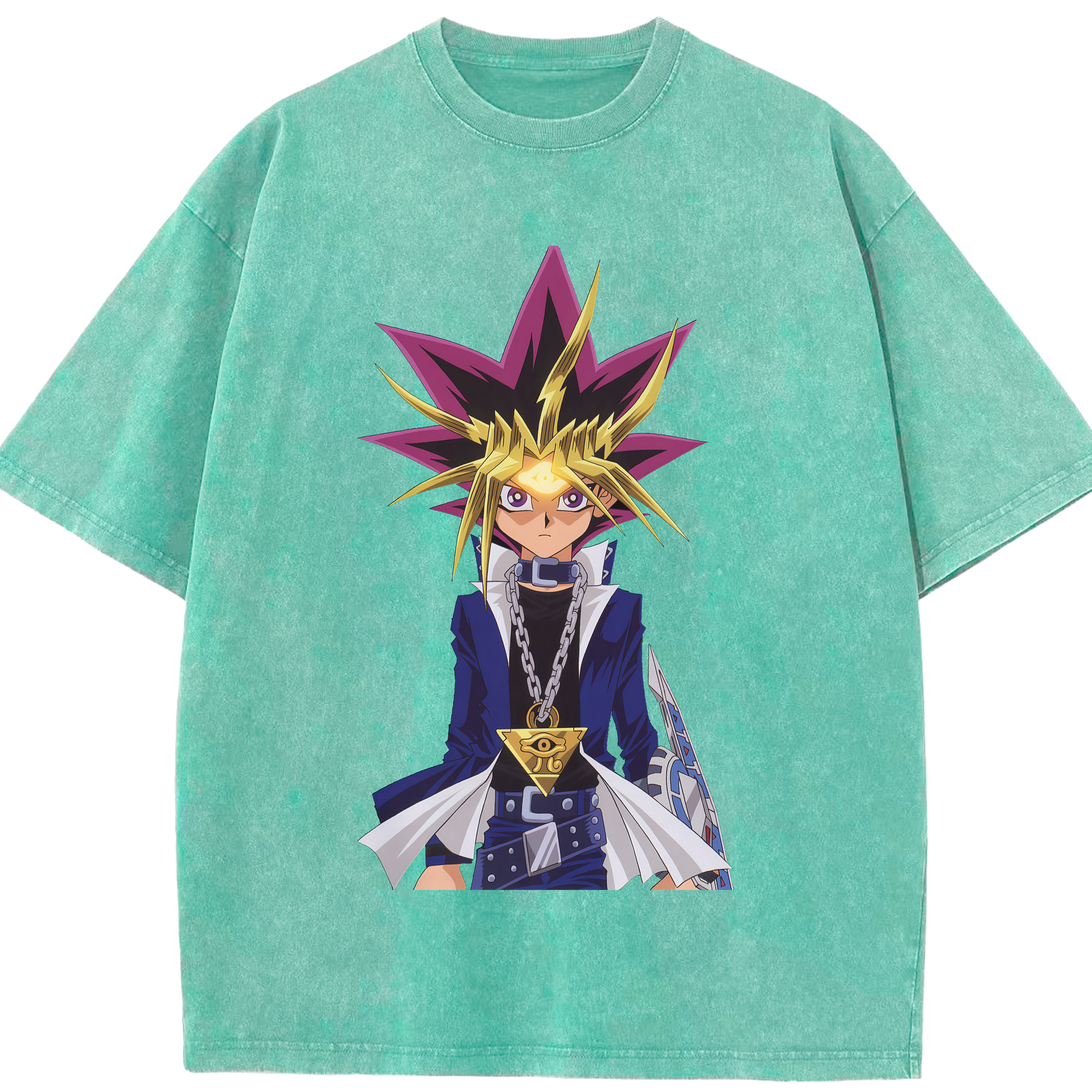 （画像用） 遊☆戯☆王 Yu-Gi-Oh! 綿100% ヴィンテージ風 半袖Tシャツ（フロントプリント）